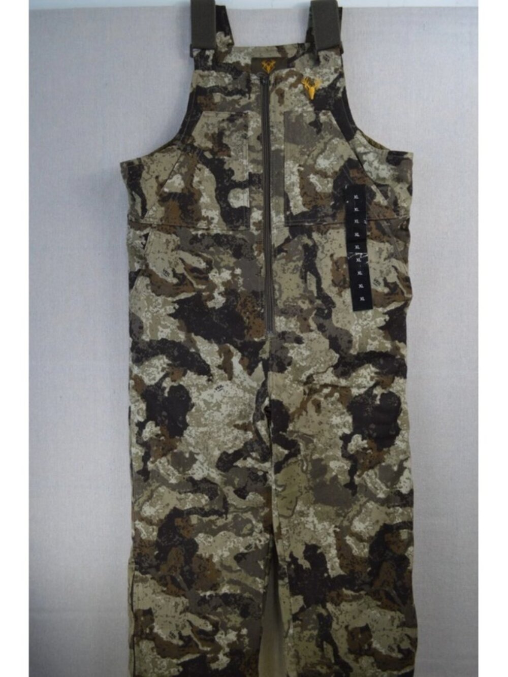 Hot Shot Mens Multicolor Bib Pants Insulated Veil Camo Adjustable Height Size XL